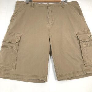 Union Bay Mens Outdoors Khaki Cargo Shorts Size 42 All Cotton 8 Pockets